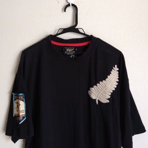 レア CLASSIC ALL BLACKS Tシャツ BIG刺繍ロゴ 3L 2XL 半袖Tシャツ ブラック 黒