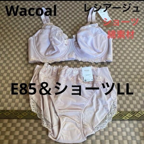 WacoalブラE85&ショーツLLレシアージュ