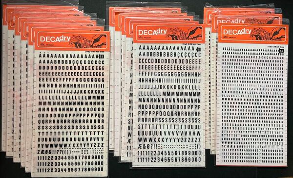 DECAdry レタリングシート 3種 計14枚