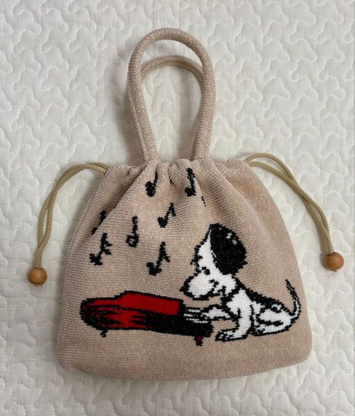 Peanuts LIFE&TIMES限定 スヌーピー フェイラー コラボ 手付き巾着