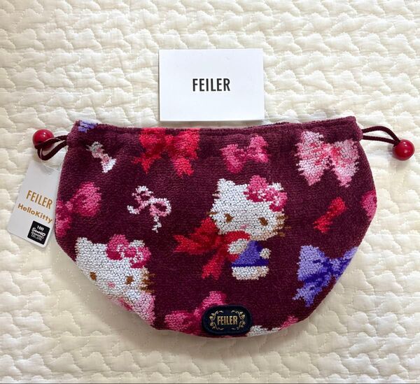 【新品タグ付き】フェイラー ハローキティ 巾着 ポーチ