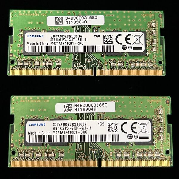 SAMSUNG ノートPC用メモリ 16GB(8GB×2枚)セット