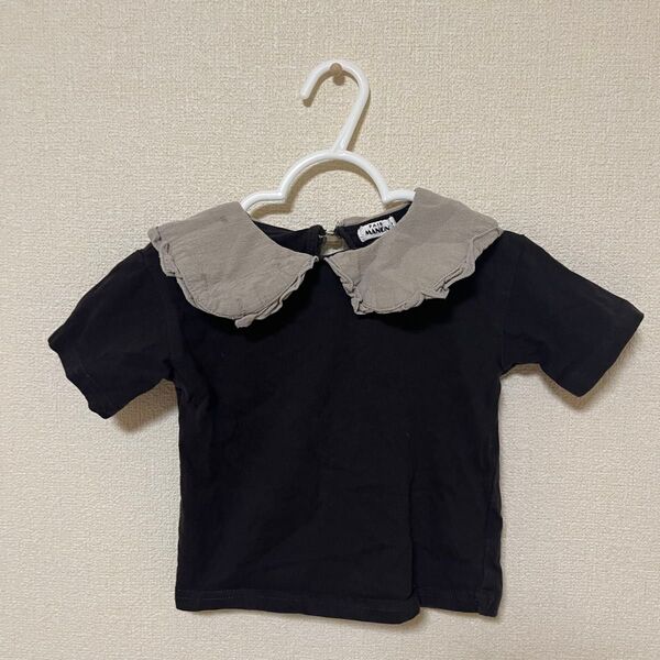 ペアマノン ネイビー Tシャツ デザインカットソー 90