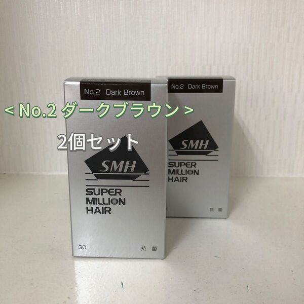 2個セット No.2 ダークブラウン スーパーミリオンヘアー 30g
