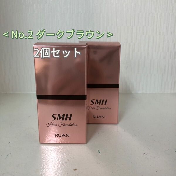 2個 No.2 ダークブラウン SMH ヘアファンデーション 12g