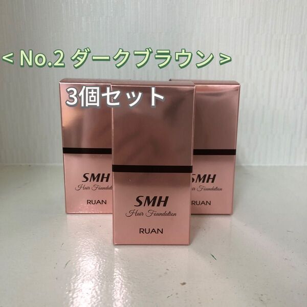 3個 No.2 ダークブラウン SMH ヘアファンデーション 12g