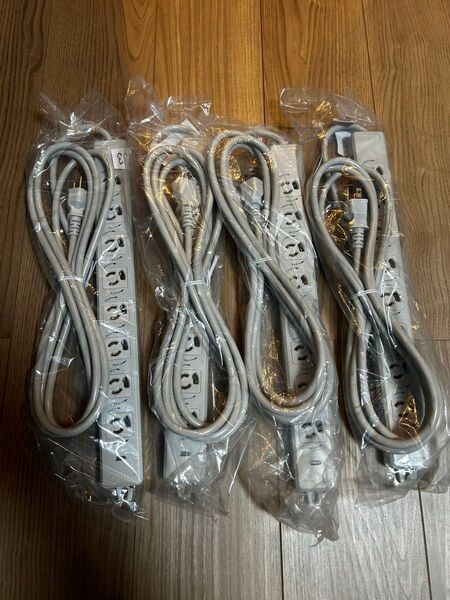 OAタップ 電源タップ 約3m 4本セット