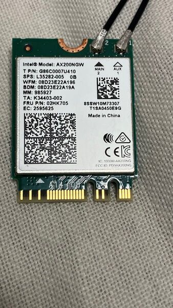 無線LANカード intel AX200NGWフルセット