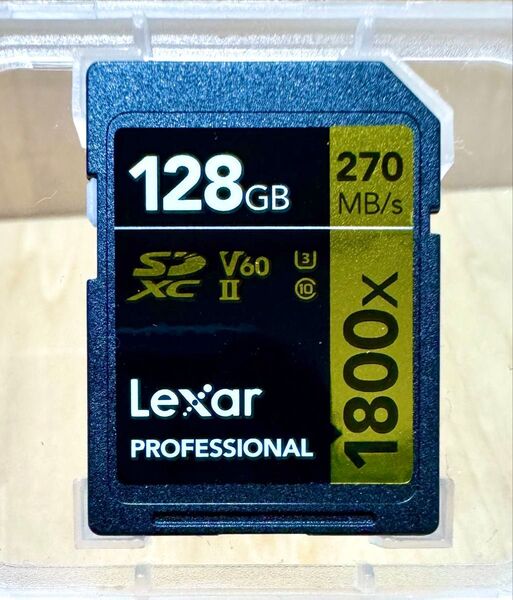 レキサー Lexar professional SDXCカード 128GB V60 ゴールドシリーズ 1800x