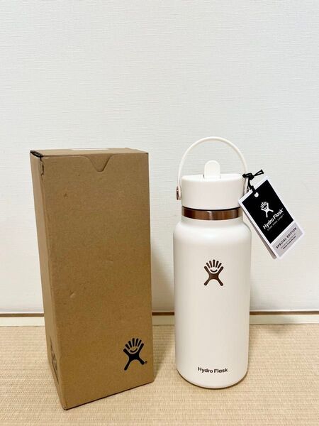 限定 ハイドロフラスク 32oz ストロー水筒 アイボリーローズゴールド