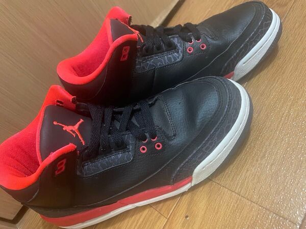 NIKE/ナイキ AIR JORDAN 3 RETRO (GS)/エア ジョーダン 3 レトロ CRIMSON