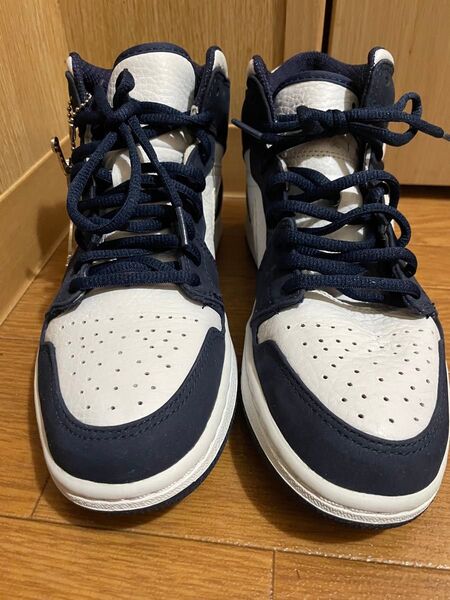 【美品】NIKE AIRJORDAN1 25cm レトロ メタリックシルバー ナイキ