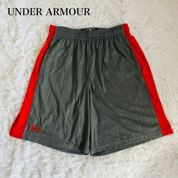 アンダーアーマー UNDER ARMOUR ハーフパンツ プリントロゴ スポーツ トレーニングウェア ウエストゴム Mサイズ