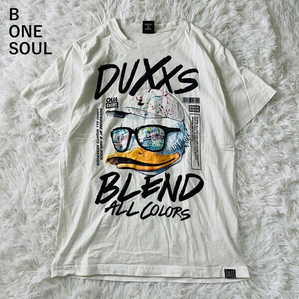 【USED】ビーワンソウル B ONE SOUL 半袖プリントTシャツ DUCK DUDE カジュアル Mサイズ