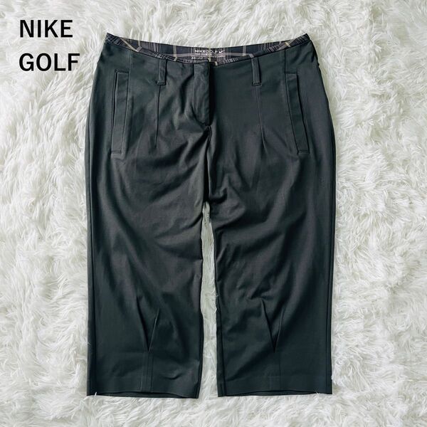ナイキゴルフ NIKE GOLF ハーフパンツ クロップドパンツ ゴルフウェア ストレッチ 刺繍ロゴ チェック柄 ワンポイント