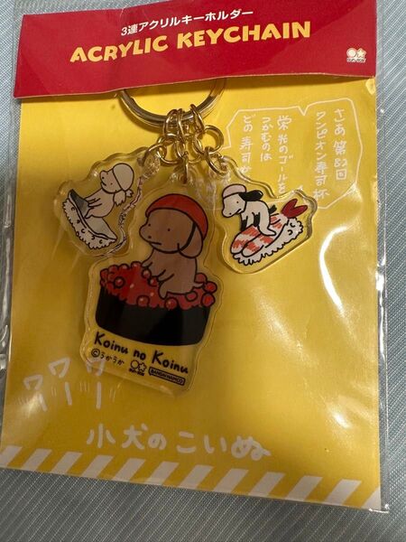 子犬のこいぬ 3連アクリルキーホルダー うかうか