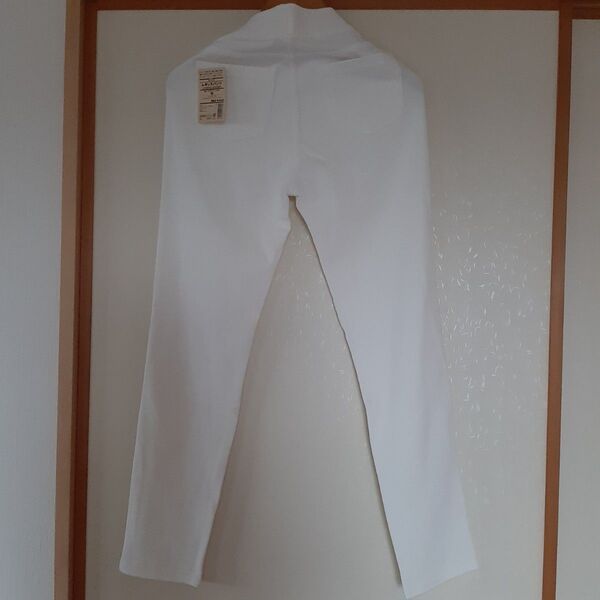 新品 未使用 無印良品 ストレッチレギンスパンツ 婦人 オフ白 M ホワイト アンクル丈
