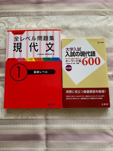 全レベル問題集 現代文1基礎レベルと大学入試 入試の現代語600の2冊セット