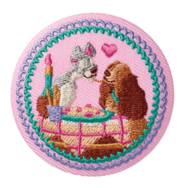 Disney Characters 刺繍缶バッジ 7 わんわん 物語