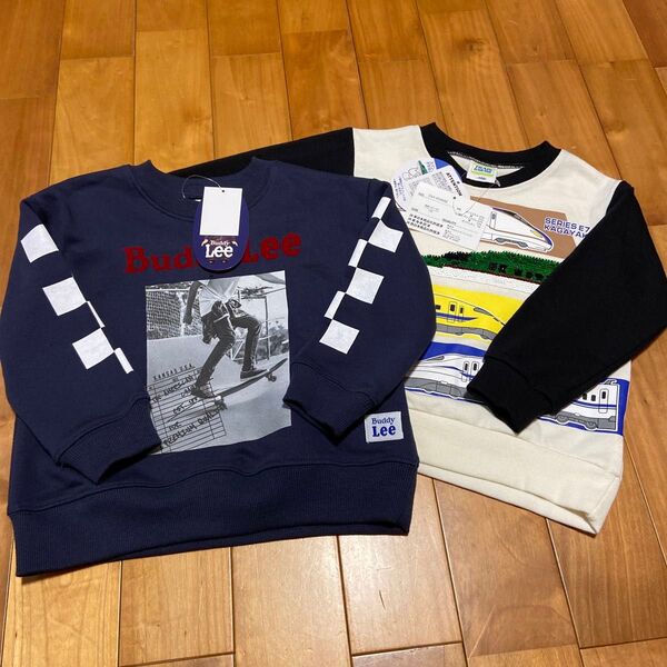 新品 タグ付き Buddy Lee トレーナー 100cm プラレール 裏毛