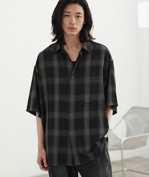 WYM OMBRE CHECK FLUFFY H/S SHIRT