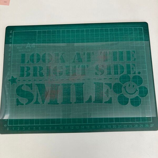 ステンシルシート LOOK AT THE BRIGHT SIDE. SMILE