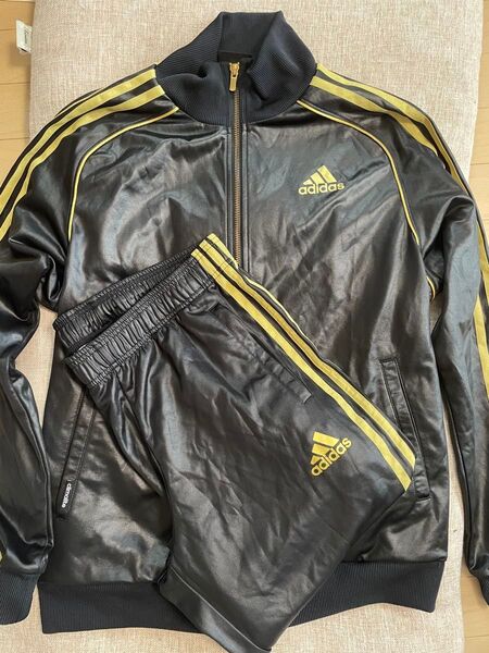 Lサイズ アディダス ジャージ セットアップ adidas 黒 金