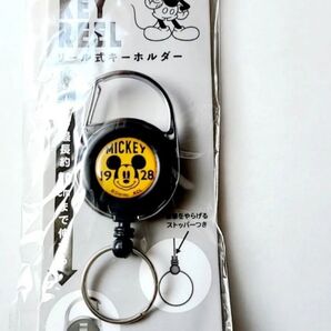 ディズニー ミッキーマウス リール式 キーホルダー