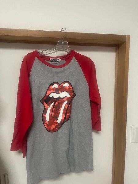 APE×THE ROLLING STONES ラグランTシャツ XL