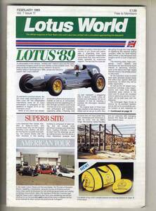 【c6671】89.2 LotusWorld Vol.7 Issue11 (クラブ・チームロータス/Lotus Cars Limited 公式機関誌)