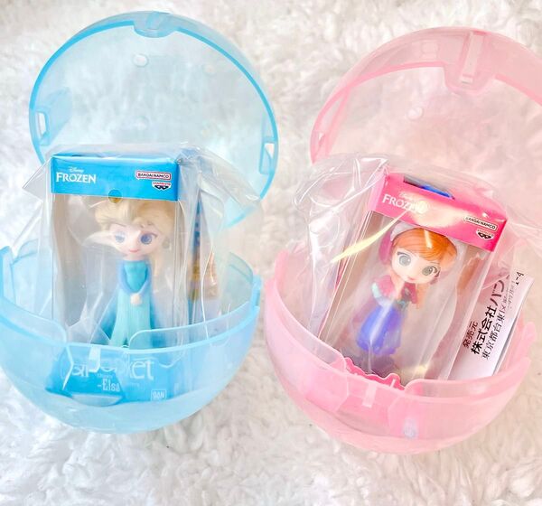 ディズニーキャラクター Qposket ミニチュアコレクション2 エルサ&アナ