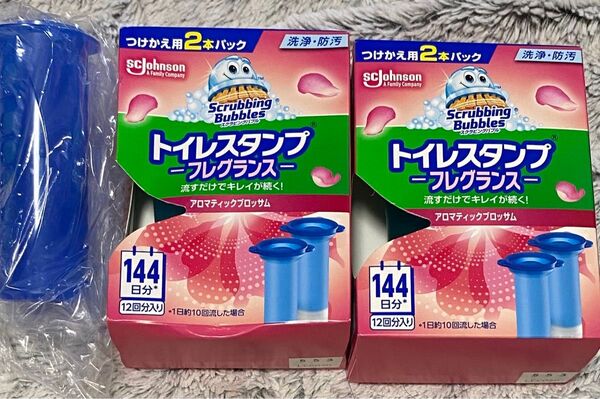 【4本+本体】 スクラビングバブル トイレ掃除 トイレスタンプ 芳香 フレグランス アロマティックブロサッムの香り