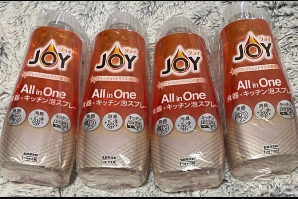 【4本】ジョイ オールインワン 泡スプレー 食器用洗剤 フレッシュシトラスの香り