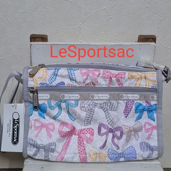 レスポートサック ショルダーバッグ リボン柄 新品未使用 LeSportsac