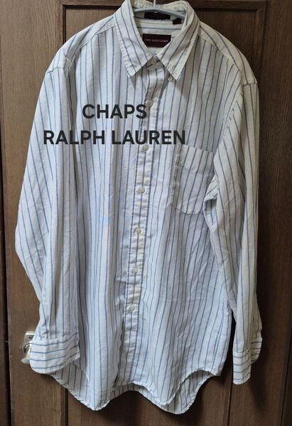 CHAPS RALPH LAUREN ストライプシャツ 古着難あり 肩掛け たすき掛け 腰巻きスタイル ラルフローレン