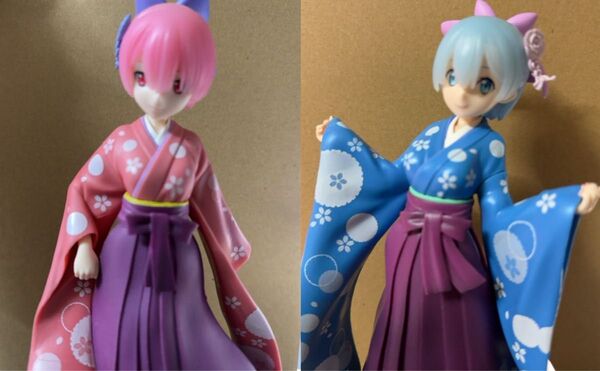 リゼロ レム ラム セット フィギュア 着物 かなり傷あり 箱無し