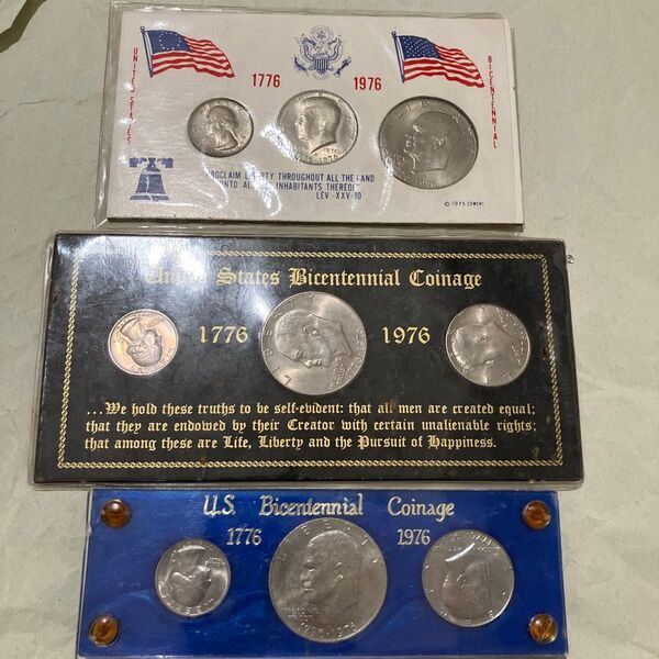 アメリカ 記念硬貨 1776-1976 1ドル 50セント 25セント 硬貨