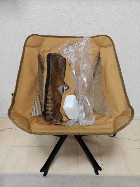 【iClimb(アィクライム)】椅子 傘形フレーム/ワンボダン收納/フレーム&シート一体式/耐荷重120kg S Brown