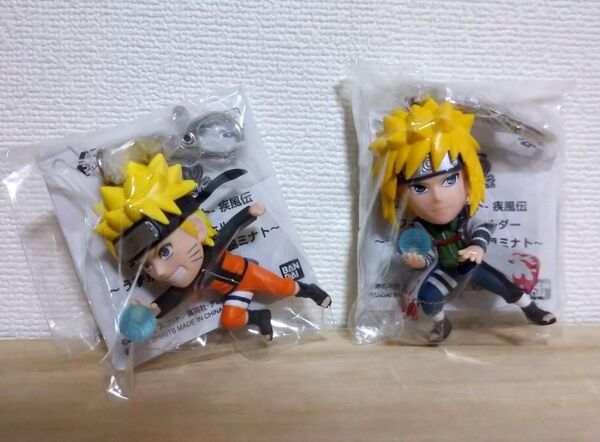 NARUTO −ナルト− 疾風伝 フィギュアキーホルダー うずまきナルト 波風ミナト 全2種 セット