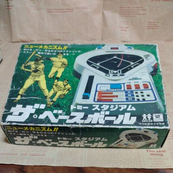 トミー ザ・ベースボール 野球盤ゲーム 箱付き TOMY 当時物 レトロ