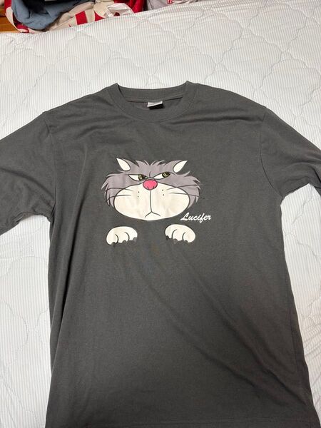 ルシファー Tシャツ グレー レディース ディズニー シンデレラ Mサイズ