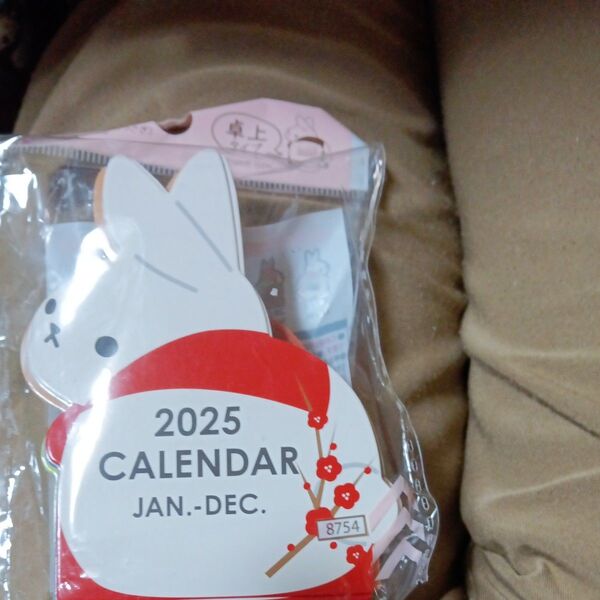 2025年 卓上カレンダー うさぎ