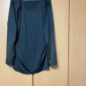 クーポンで300円 送料無料 UNIQLO エアリズム インナー ロング 長袖Tシャツ Tシャツ 長袖 ブラック XXL ④