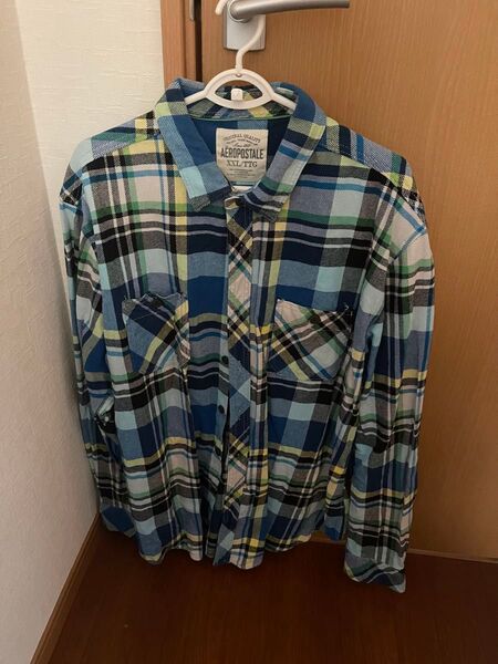 ☆ AEROPOSTALE 長袖 チェックシャツ ネルシャツ XXL