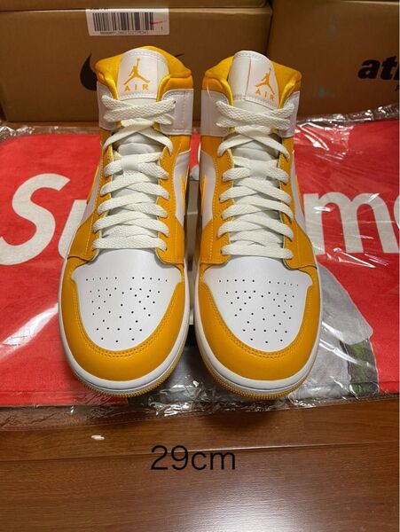 早い者勝ち NIKE WMNS AIR JORDAN 1 MID "Lemon"ナイキ エアジョーダン1 スニーカー 29cm