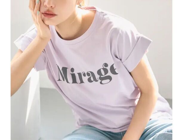 coca フレンチスリーブロゴTシャツ ラベンダー L 新品
