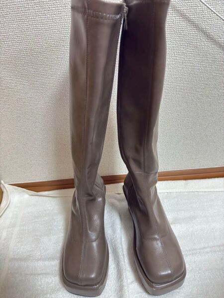 ロングブーツ ブラウン レザー