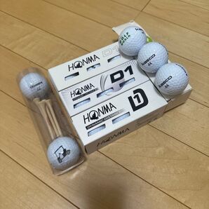 オウンネーム5個含む 未使用ゴルフボール14個 ホンマd1 ゴルフボール他
