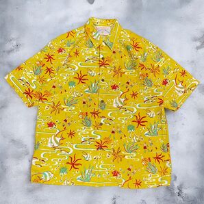 【希少】1999 ANA with KinKi Kids アロハシャツ 非売品 ハワイアン 半袖 オープンカラーシャツ