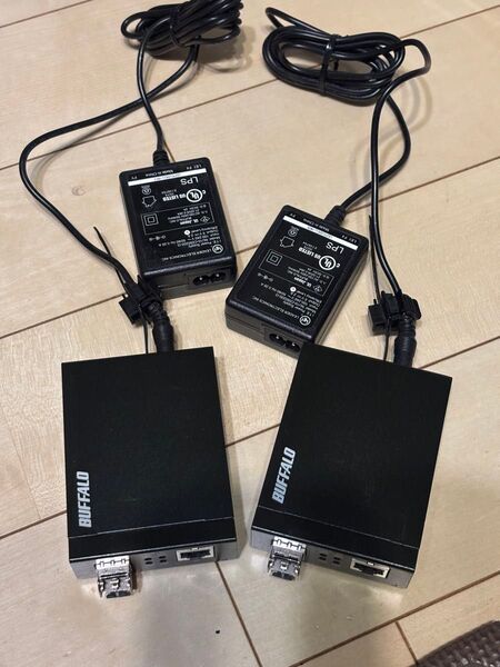 Buffalo BMC-GT-M550M 光メディアコンバーター 2台